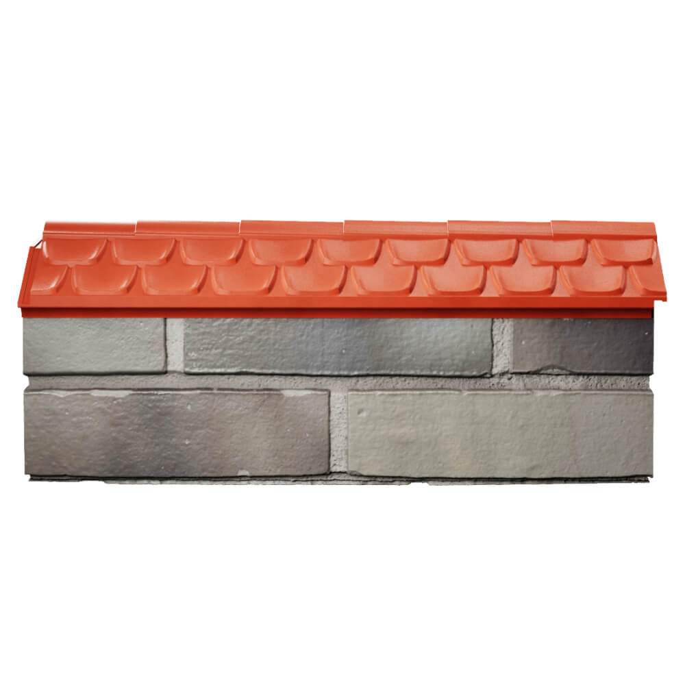 Парапет Zking Эльбрус Красный с посадкой на 0.5 кирпича (130мм) в Троицке фото