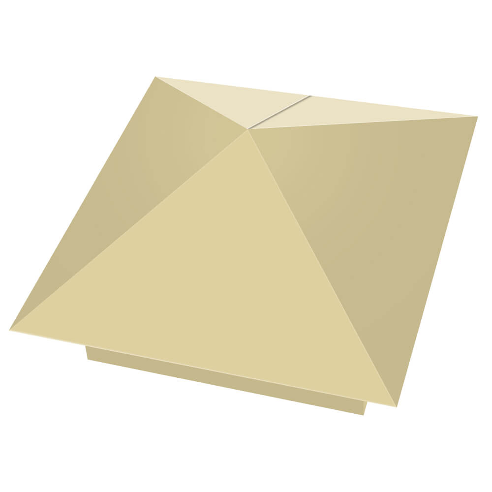 Колпак металлический 400х400мм RAL1014 Бежевый заборный Троицк фото