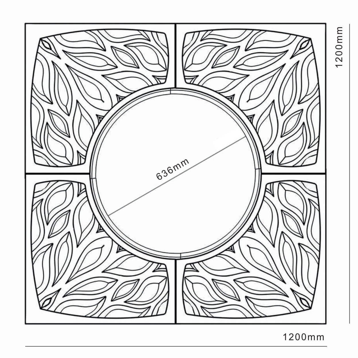 Приствольная решетка для дерева ZKING CRUST 1.2х1.2м Черная в Троицке фото