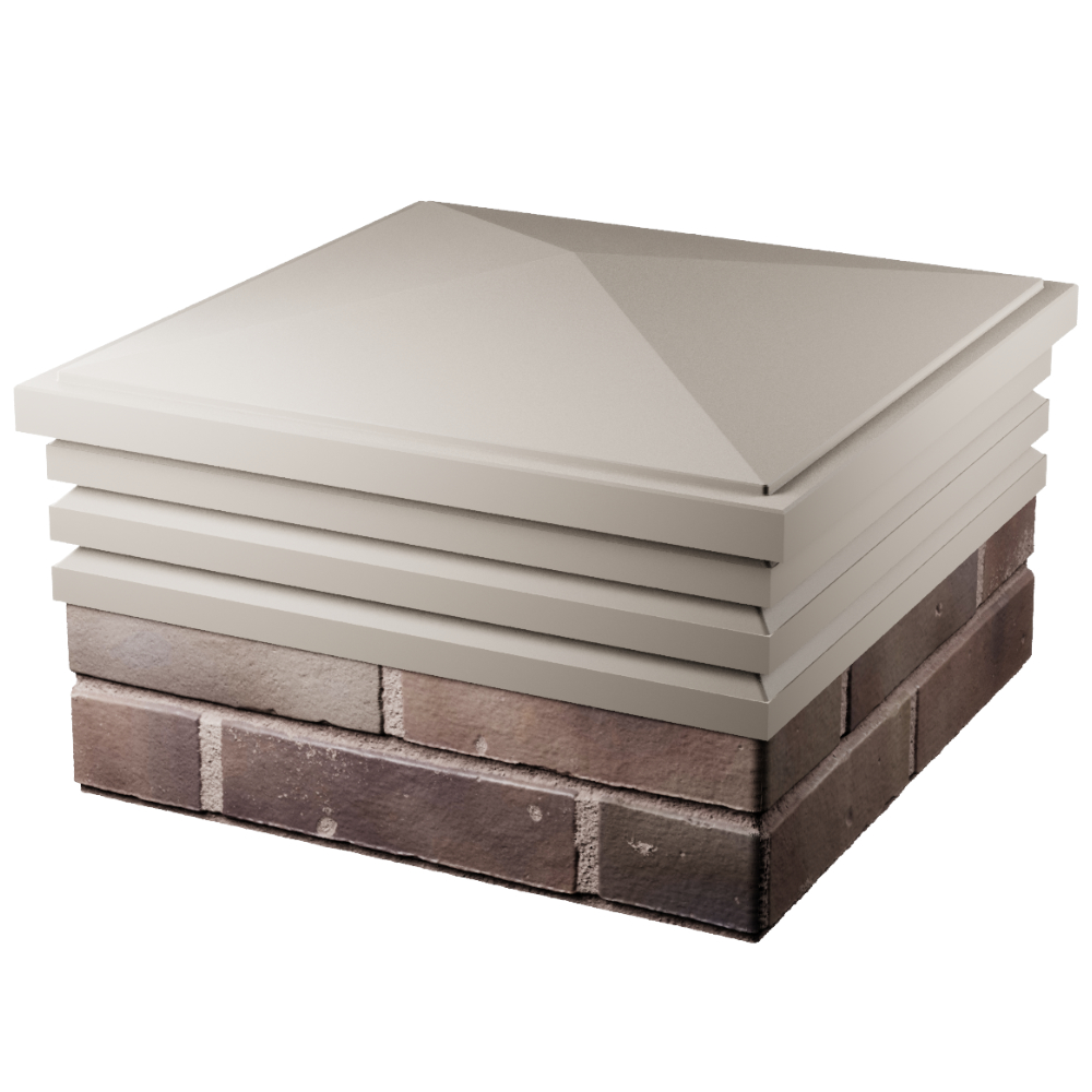 Колпак Zking Бона ХайТек Бежевый на столб 2х2 кирпича (513х513мм) в Троицке фото