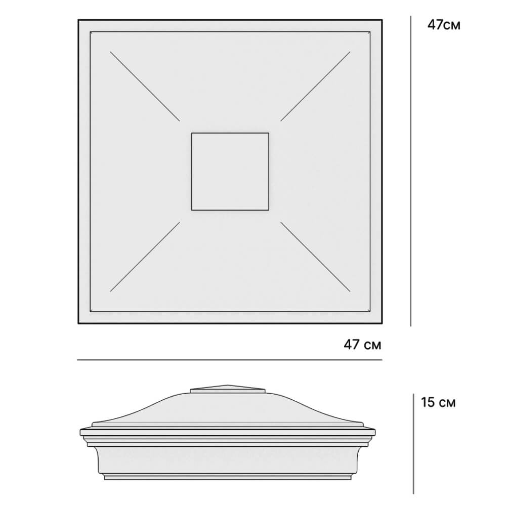 Колпак Zking Монблан Коричневый на столб 1.5х1.5 кирпича (385х385мм) в Троицке фото