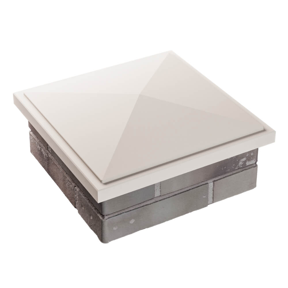 Колпак Zking БонаМоно Бежевый на столб 1.5х1.5 кирпича (385х385, 400х400мм) в Троицке фото