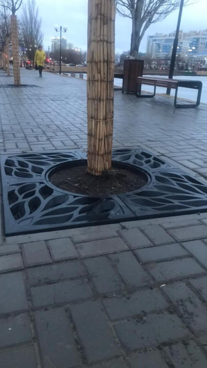 Приствольная решетка для дерева ZKING CRUST 1.2х1.2м Черная в Троицке фото