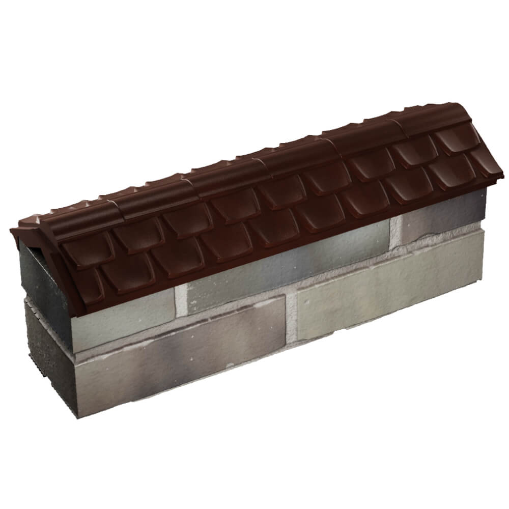 Парапет Zking Эльбрус Коричневый с посадкой на 0.5 кирпича (130мм) в Троицке фото