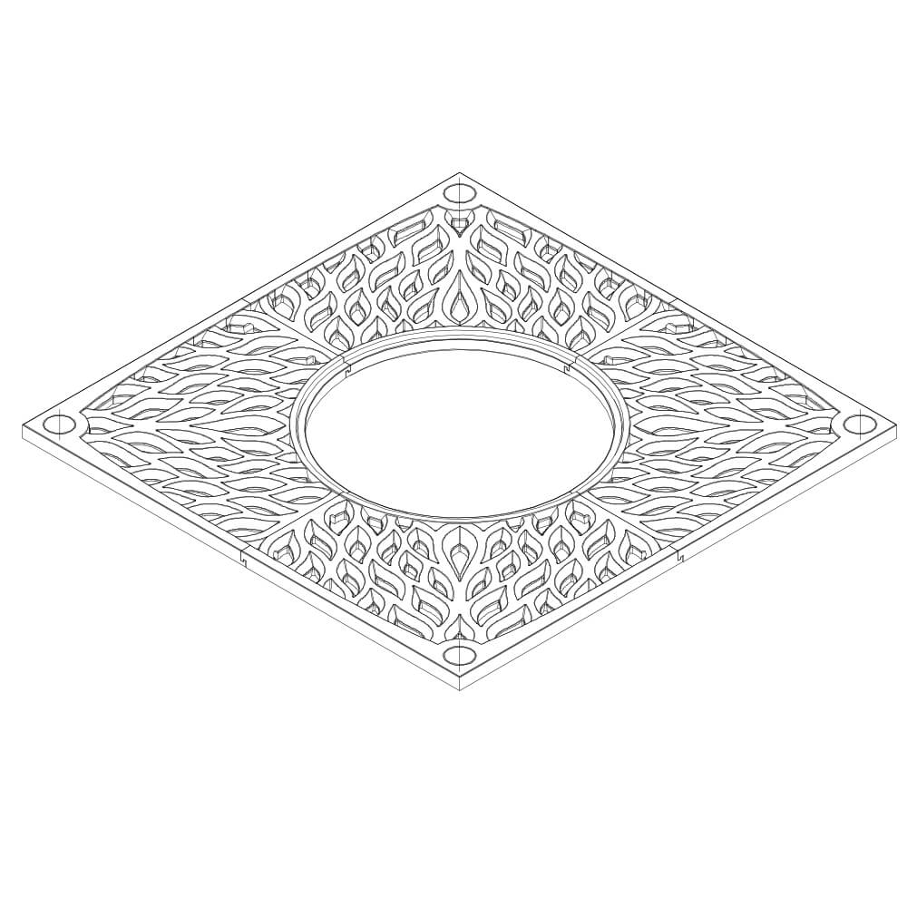 Приствольная решетка для дерева ZKING CRUST 2х2м Черная в Троицке фото