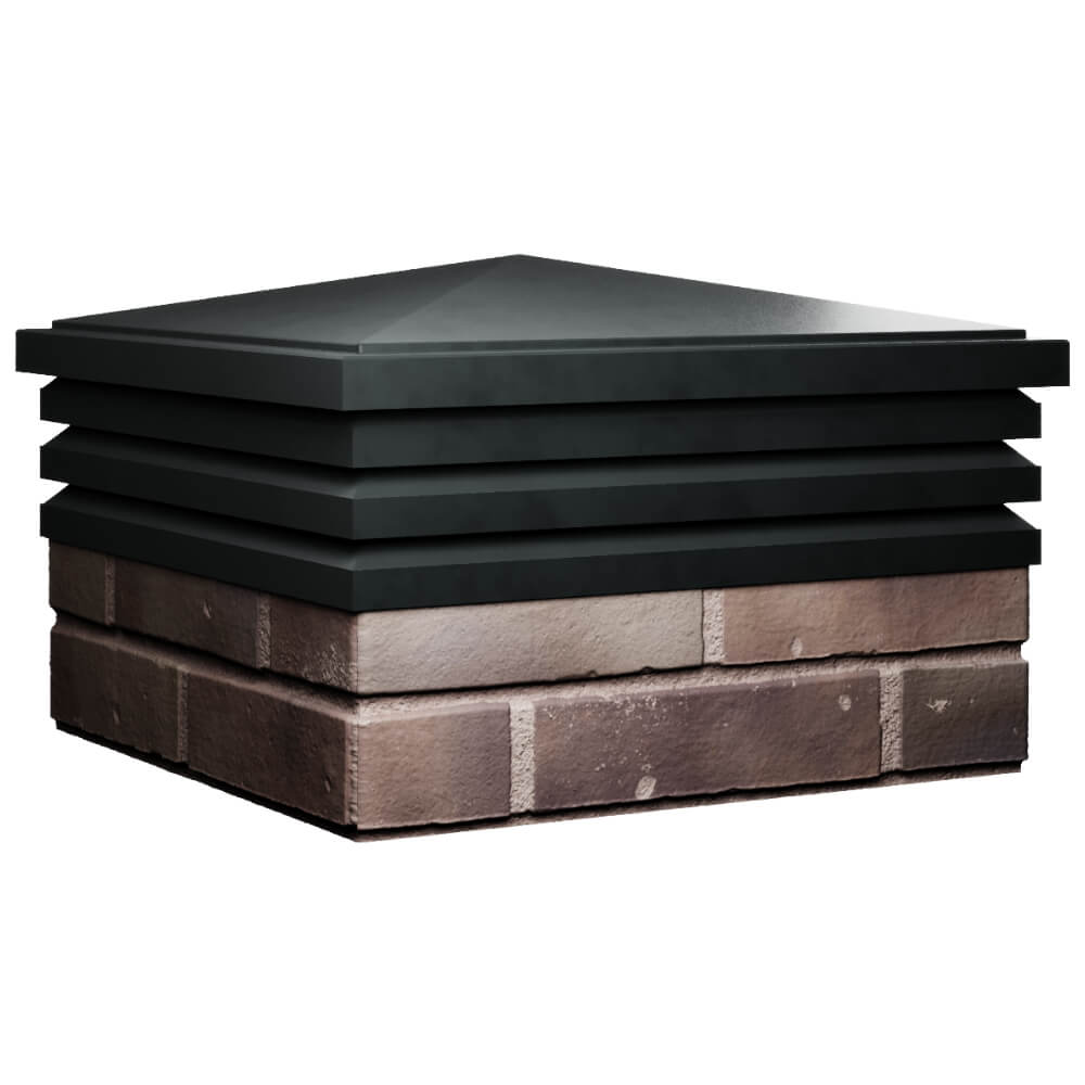 Колпак Zking Бона ХайТек Черный на столб 2х2 кирпича (513х513мм) в Троицке фото