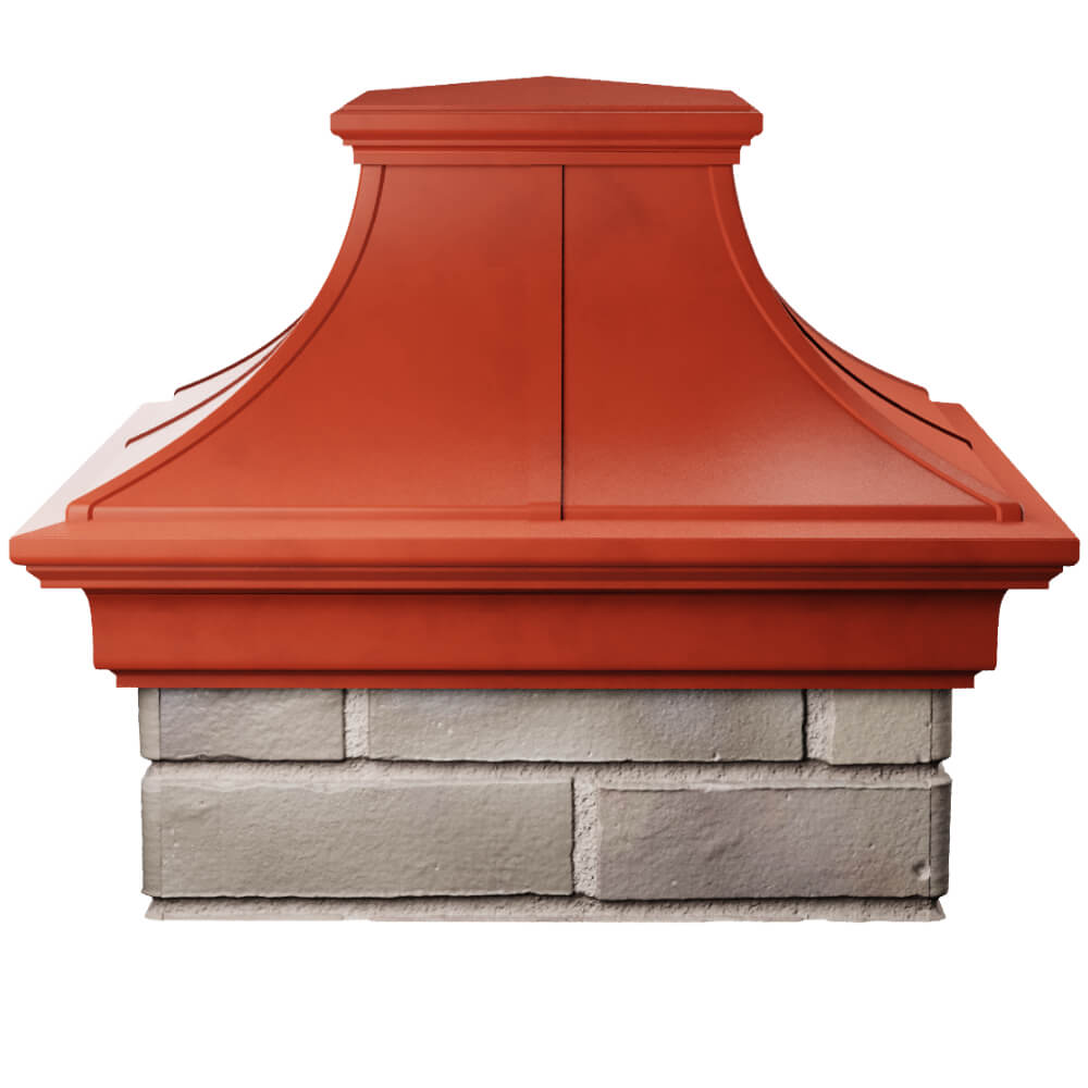 Колпак Zking Монблан Премиум Красный на столб 1.5х1.5 кирпича (385х385мм) Троицк фото