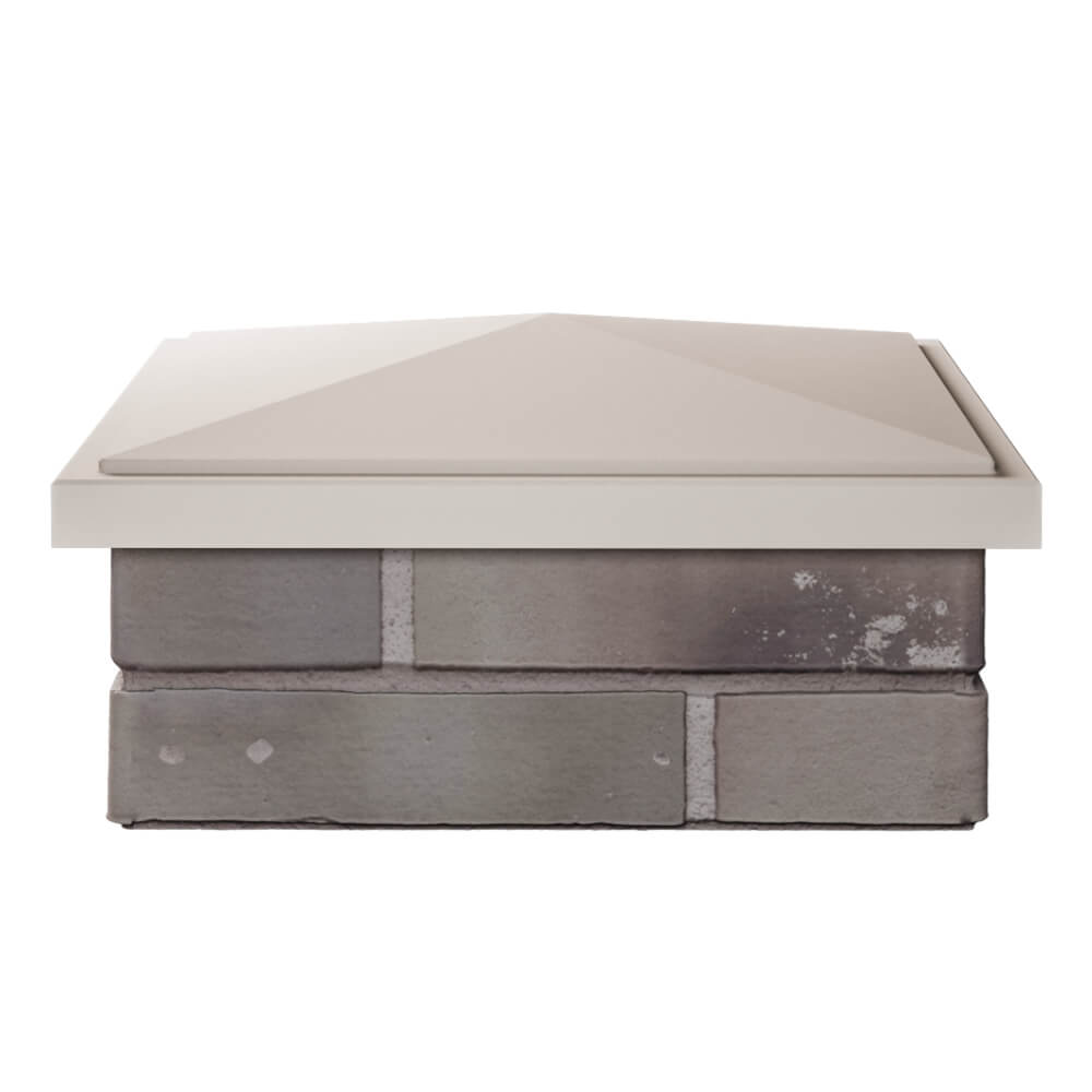 Колпак Zking БонаМоно Бежевый на столб 1.5х1.5 кирпича (385х385, 400х400мм) Троицк фото