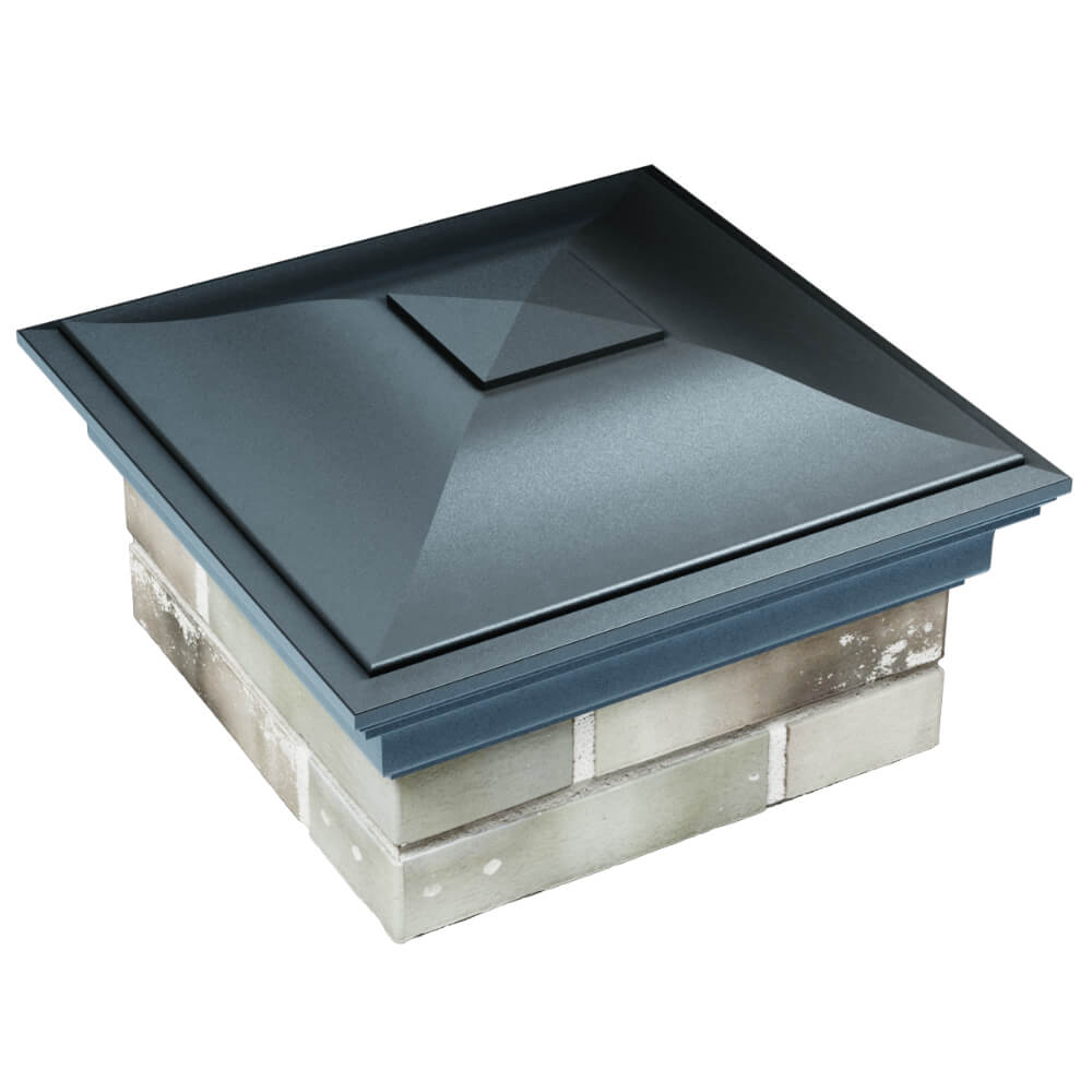 Колпак Zking Монблан Серый на столб 1.5х1.5 кирпича (385х385мм) в Троицке фото