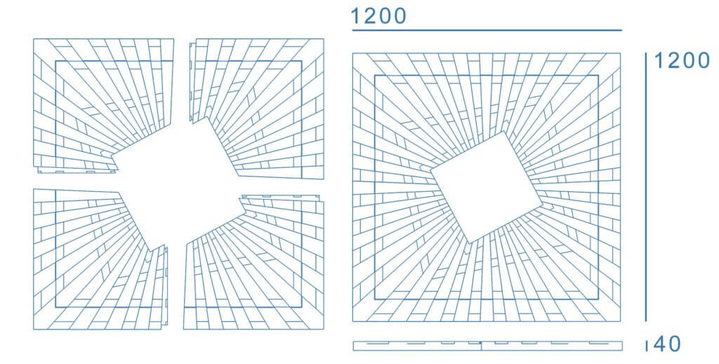 Приствольная решетка для дерева ZKING ATMOSPHERE 1.2х1.2м Серая в Троицке фото