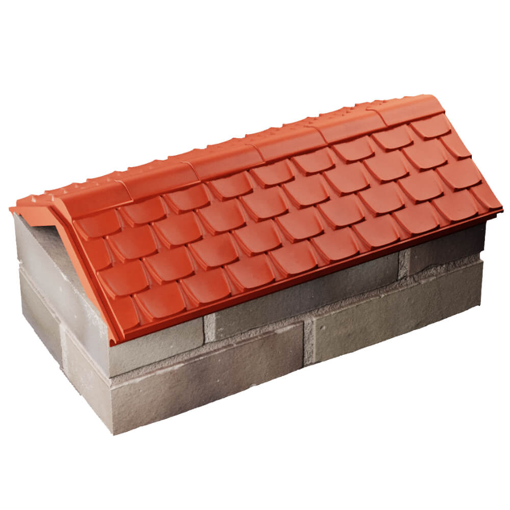 Парапет Zking Эльбрус Красный с посадкой на 1 кирпич (255мм) в Троицке фото