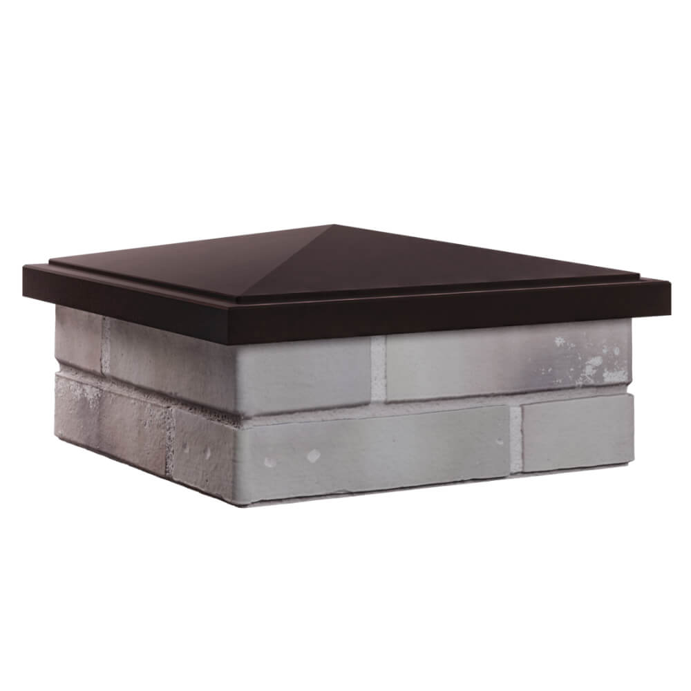 Колпак Zking БонаМоно Коричневый на столб 1.5х1.5 кирпича (385х385, 400х400мм) в Троицке фото