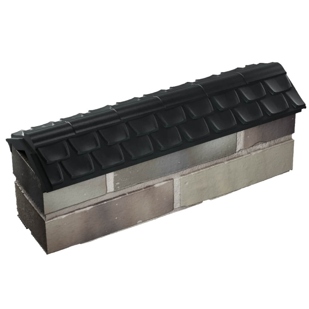 Парапет Zking Эльбрус Черный с посадкой на 0.5 кирпича (130мм) в Троицке фото