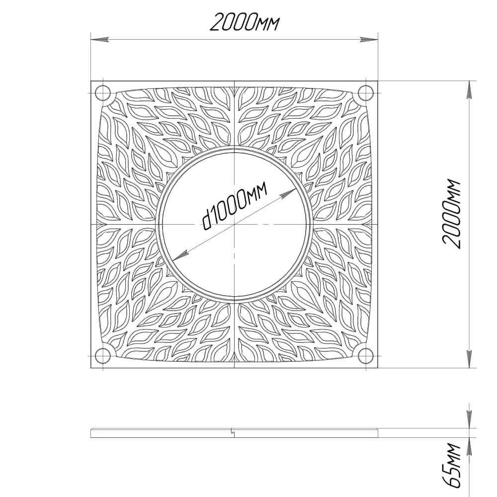 Приствольная решетка для дерева ZKING CRUST 2х2м Черная в Троицке фото