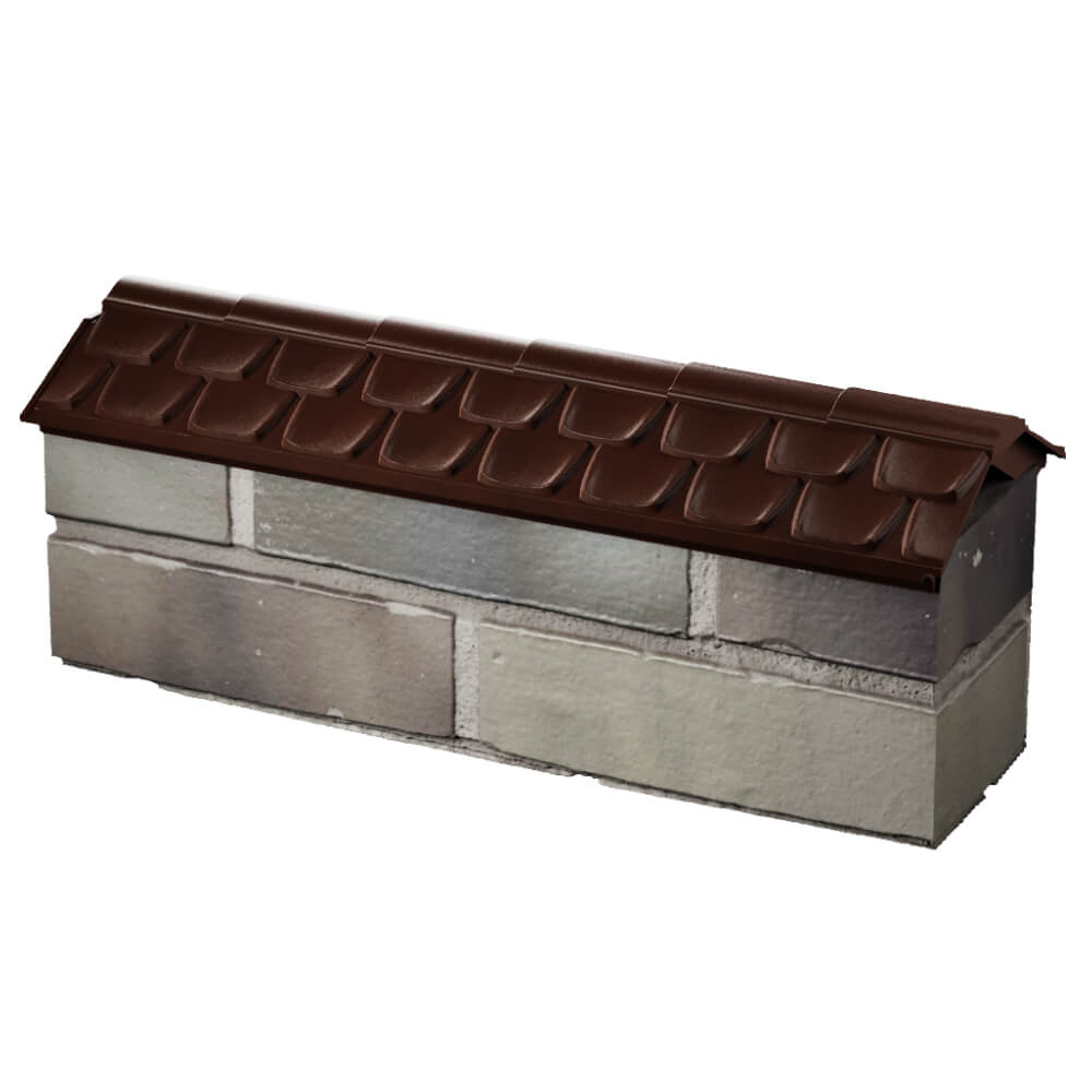 Парапет Zking Эльбрус Коричневый с посадкой на 0.5 кирпича (130мм) в Троицке фото