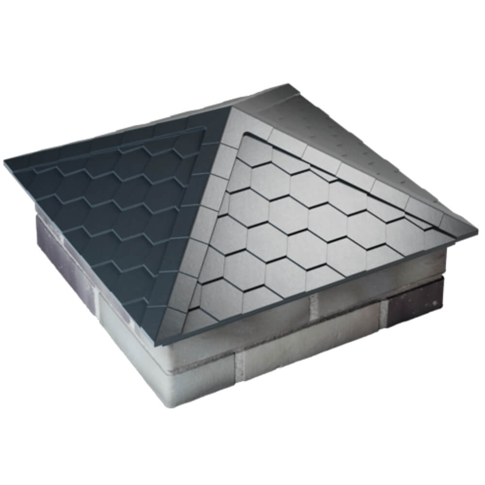 Колпак Zking Эверест Серый на столб 2х2 кирпича (535х535мм) Троицк фото