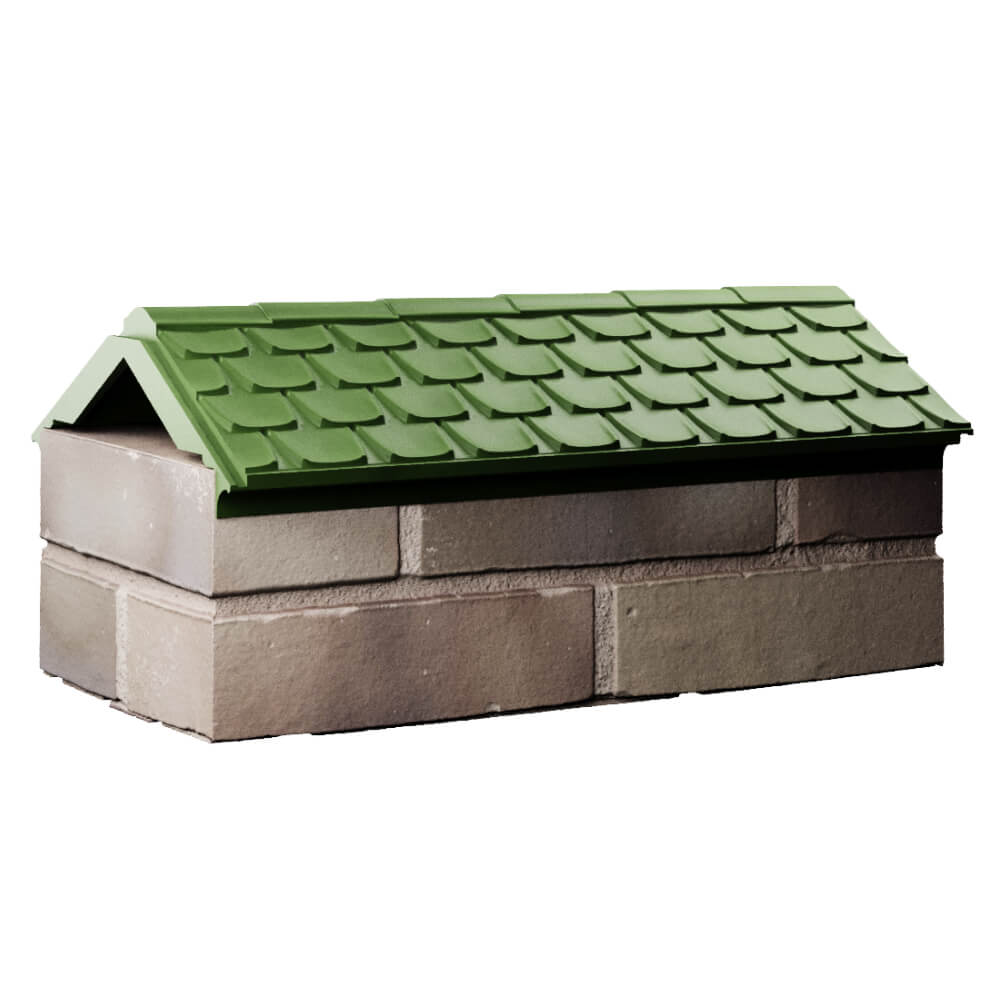 Парапет Zking Эльбрус Зеленый с посадкой на 1 кирпич (255мм) Троицк фото