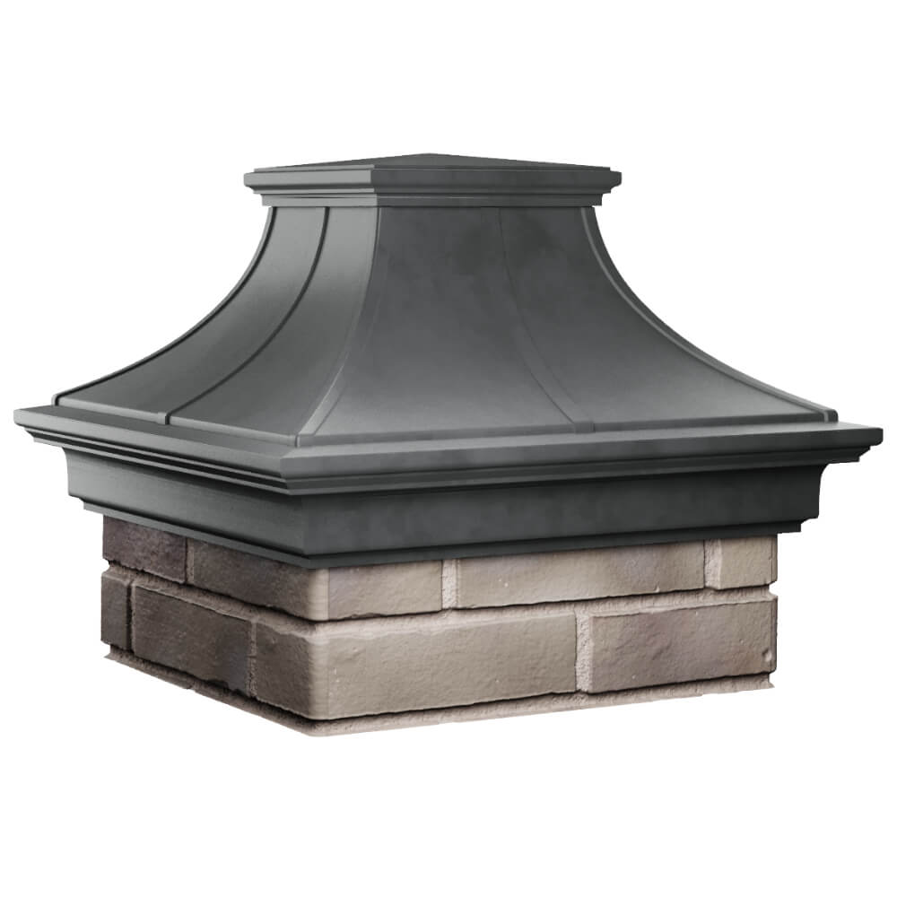 Колпак Zking Монблан Премиум Серый на столб 1.5х1.5 кирпича (385х385мм) в Троицке фото