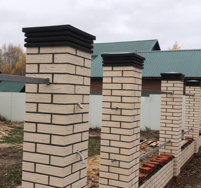 Колпак Zking Бона ХайТек Коричневый на столб 1.5х1.5 кирпича (385х385мм) в Троицке фото