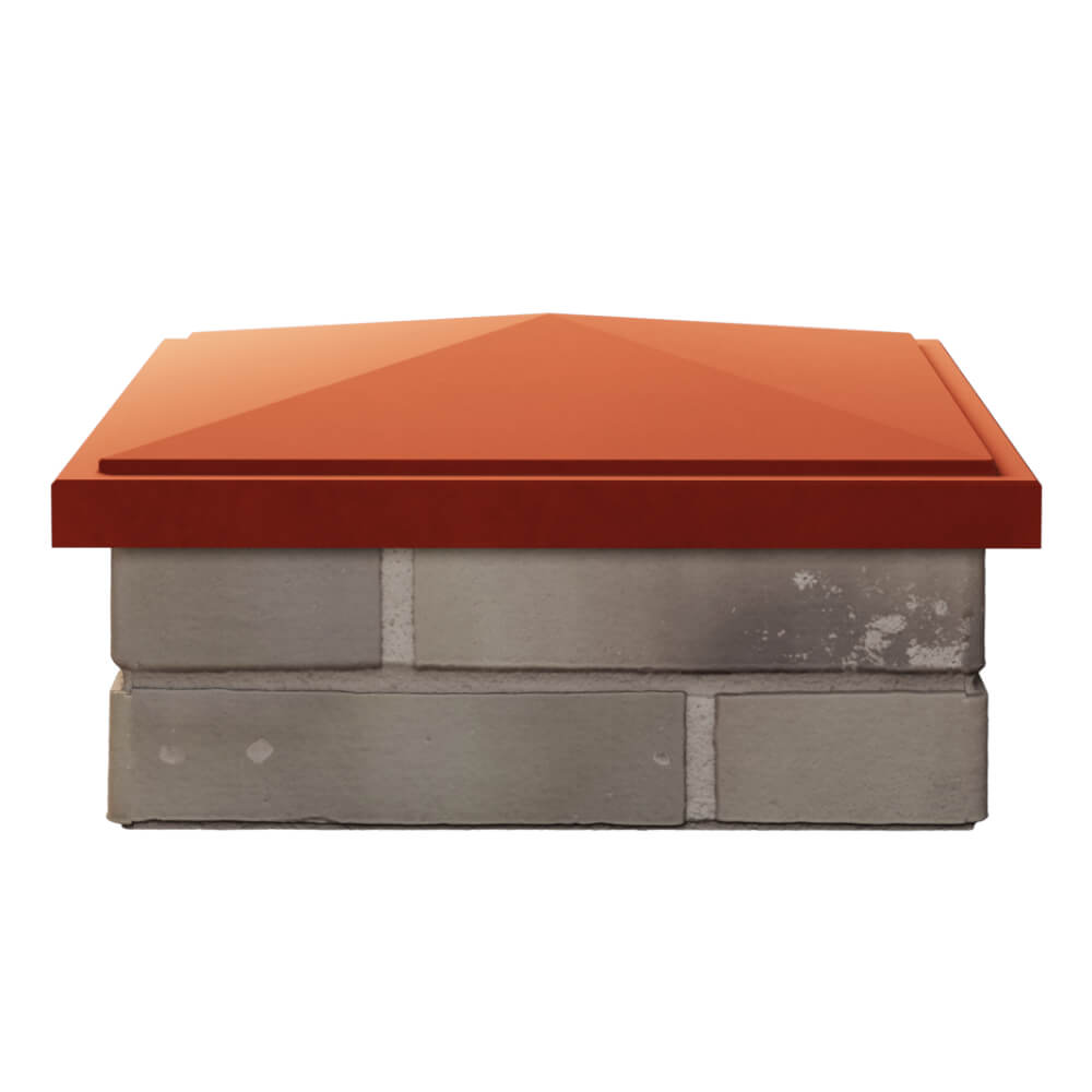 Колпак Zking БонаМоно Красный на столб 1.5х1.5 кирпича (385х385, 400х400мм) Троицк фото