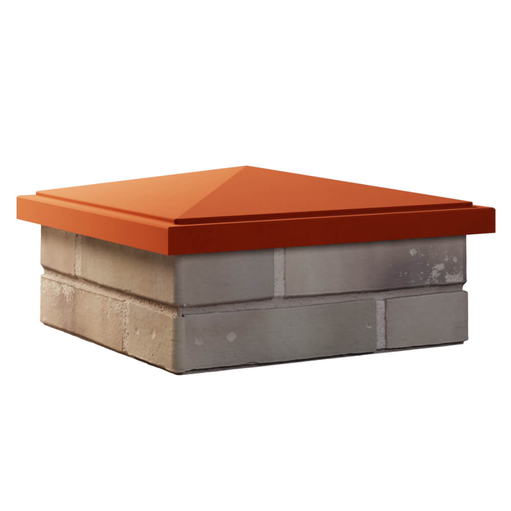 Колпак Zking БонаМоно Красный на столб 1.5х1.5 кирпича (385х385, 400х400мм) в Троицке фото