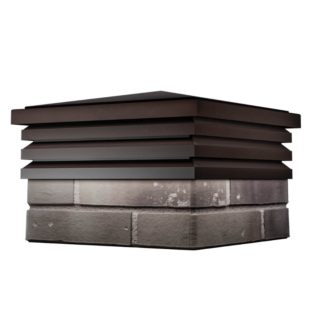 Колпак Zking Бона ХайТек Коричневый на столб 1.5х1.5 кирпича (385х385мм) в Троицке фото