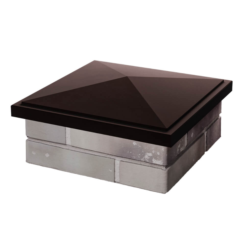 Колпак Zking БонаМоно Коричневый на столб 1.5х1.5 кирпича (385х385, 400х400мм) в Троицке фото