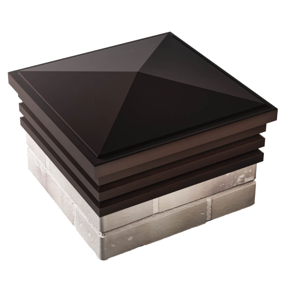 Колпак Zking Бона ХайТек Коричневый на столб 1.5х1.5 кирпича (385х385мм) в Троицке фото