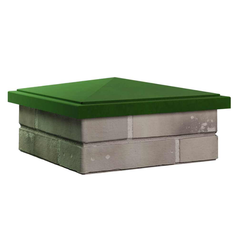 Колпак Zking БонаМоно Зеленый на столб 1.5х1.5 кирпича (385х385, 400х400мм) в Троицке фото