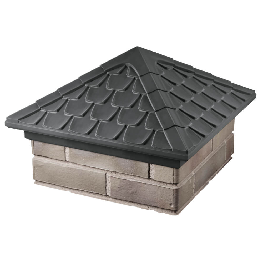 Колпак Zking Эльбрус Серый на столб 1.5х1.5 кирпича (385х385мм) в Троицке фото