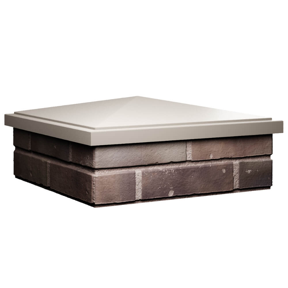 Колпак Zking БонаМоно Бежевый на столб 2х2 кирпича (515х515, 530х530мм) в Троицке фото