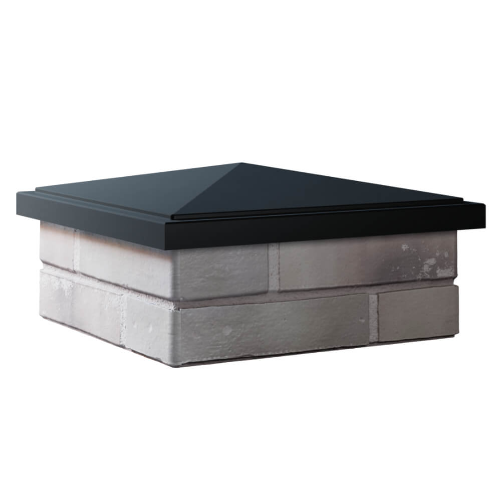 Колпак Zking БонаМоно Черный на столб 1.5х1.5 кирпича (385х385, 400х400мм) в Троицке фото