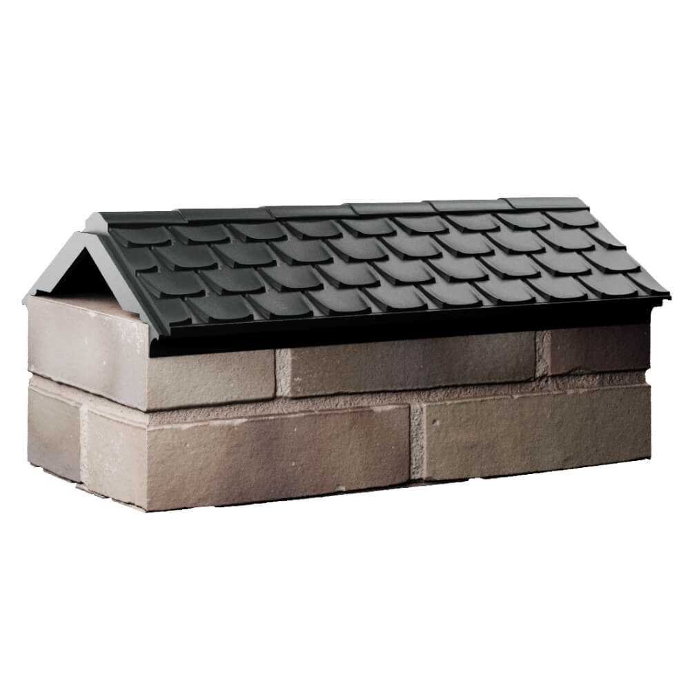 Парапет Zking Эльбрус Черный с посадкой на 1 кирпич (255мм) Троицк фото