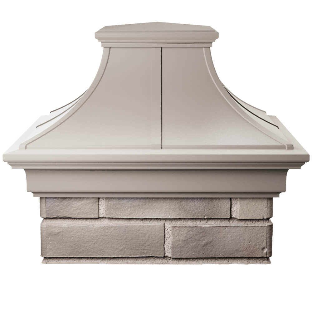 Колпак Zking Монблан Премиум Бежевый на столб 1.5х1.5 кирпича (385х385мм) Троицк фото