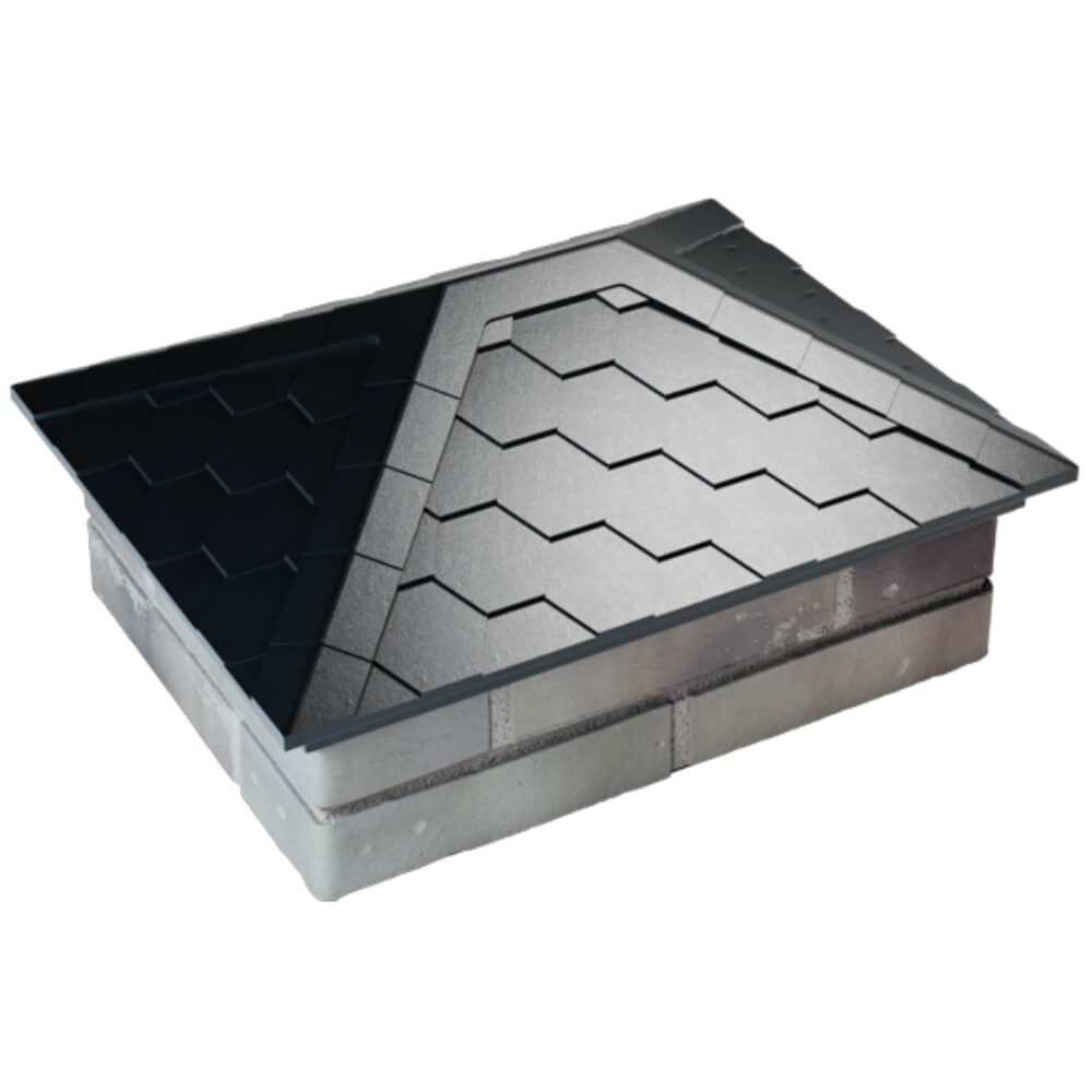 Колпак Zking Эверест Черный на столб 2х1.5 кирпича (520х390мм) Троицк фото