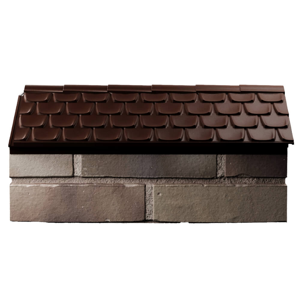 Парапет Zking Эльбрус Коричневый с посадкой на 1 кирпич (255мм) в Троицке фото