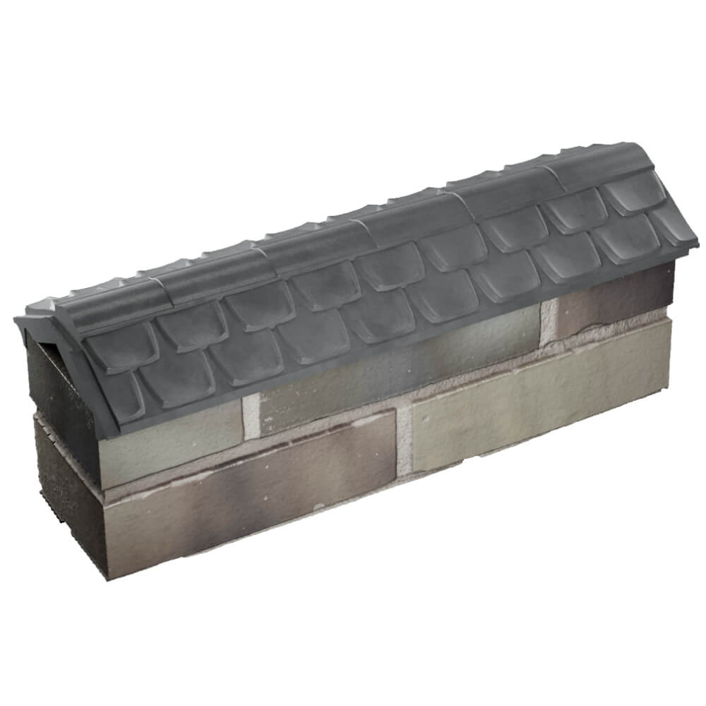 Парапет Zking Эльбрус Серый с посадкой на 0.5 кирпича (130мм) в Троицке фото