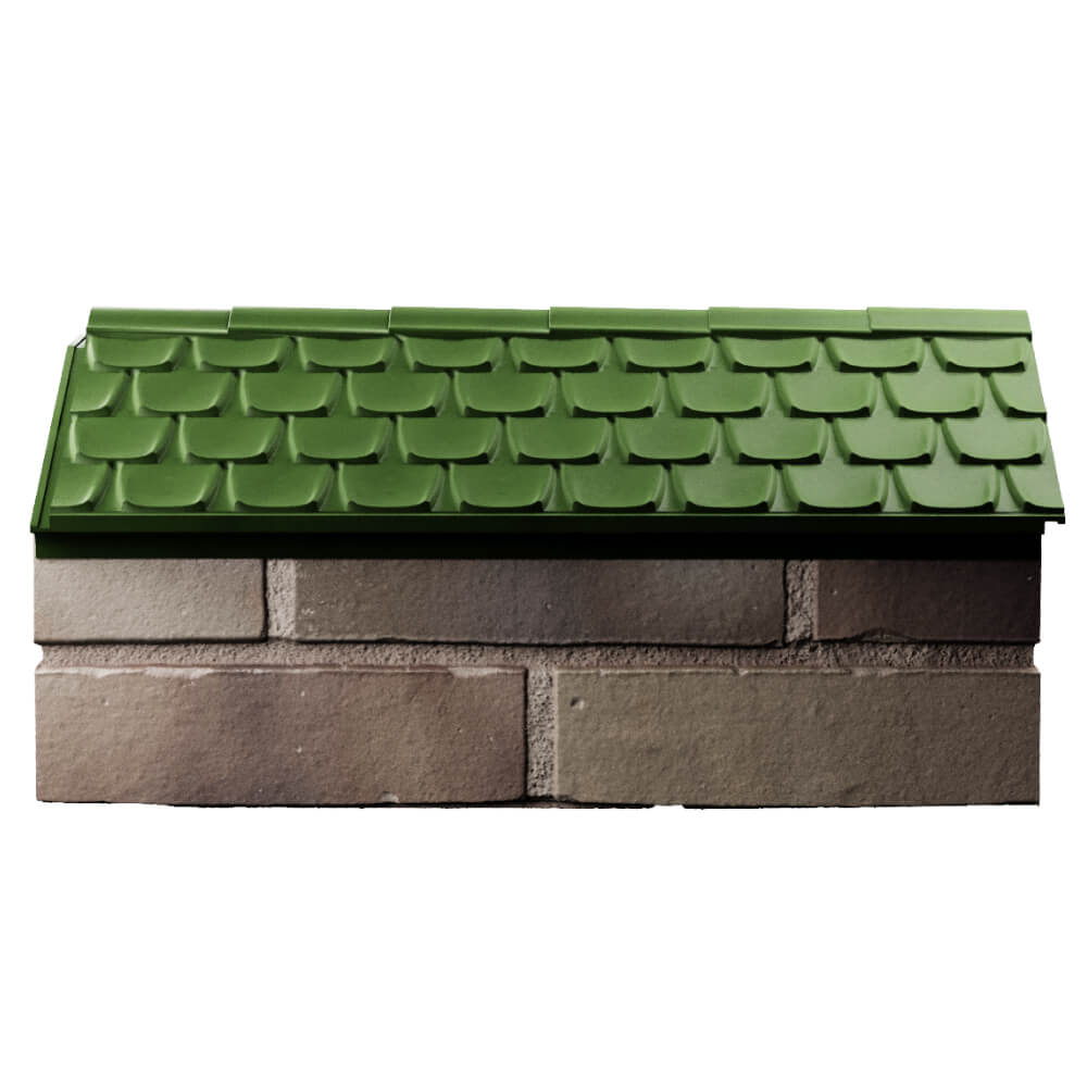 Парапет Zking Эльбрус Зеленый с посадкой на 1 кирпич (255мм) в Троицке фото
