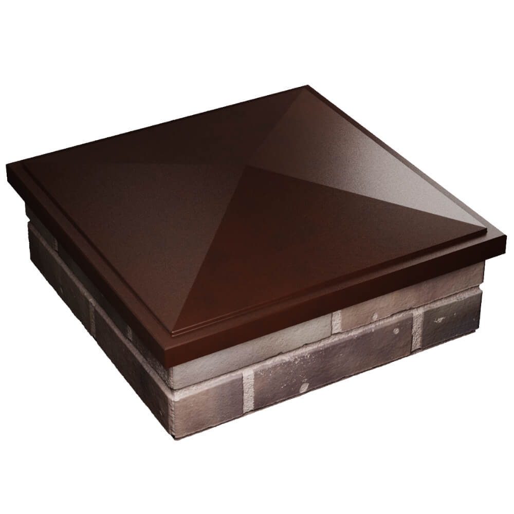 Колпак Zking БонаМоно Коричневый на столб 2х2 кирпича (515х515, 530х530мм) в Троицке фото