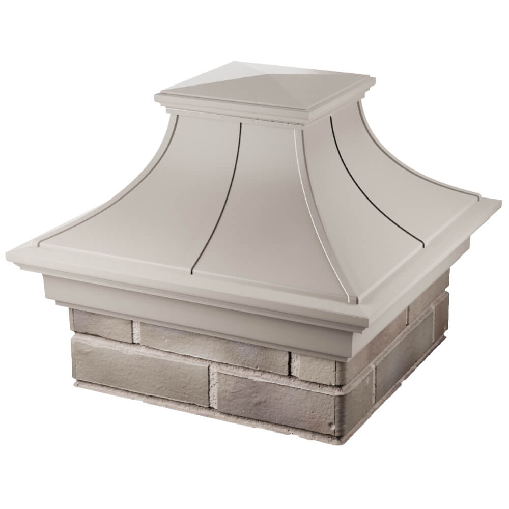 Колпак Zking Монблан Премиум Бежевый на столб 1.5х1.5 кирпича (385х385мм) в Троицке фото