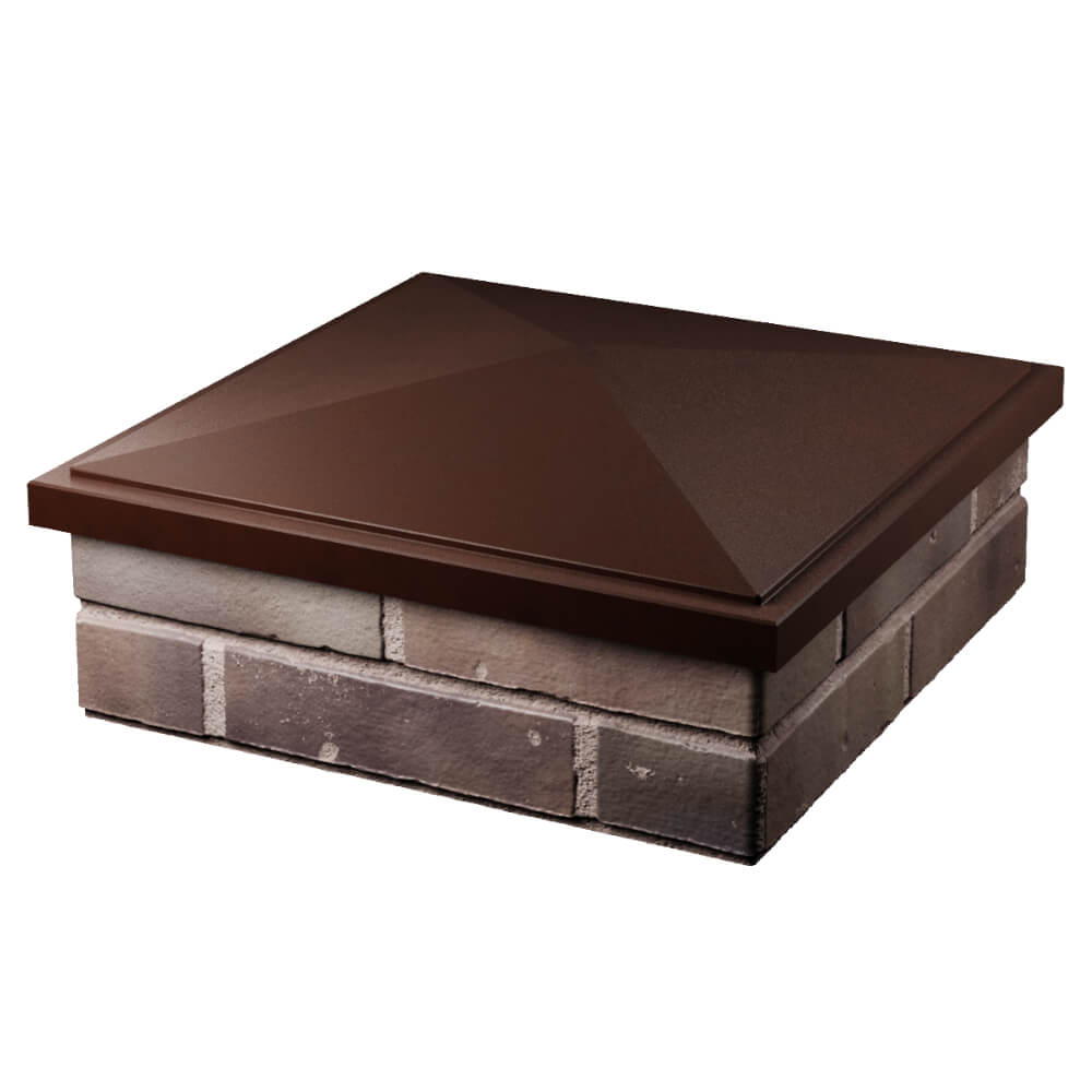 Колпак Zking БонаМоно Коричневый на столб 2х2 кирпича (515х515, 530х530мм) в Троицке фото