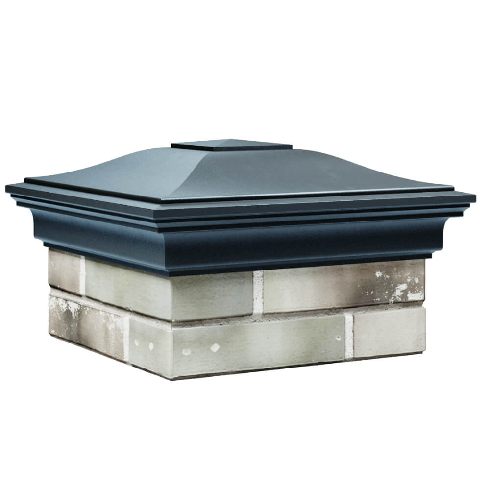 Колпак Zking Монблан Серый на столб 1.5х1.5 кирпича (385х385мм) в Троицке фото