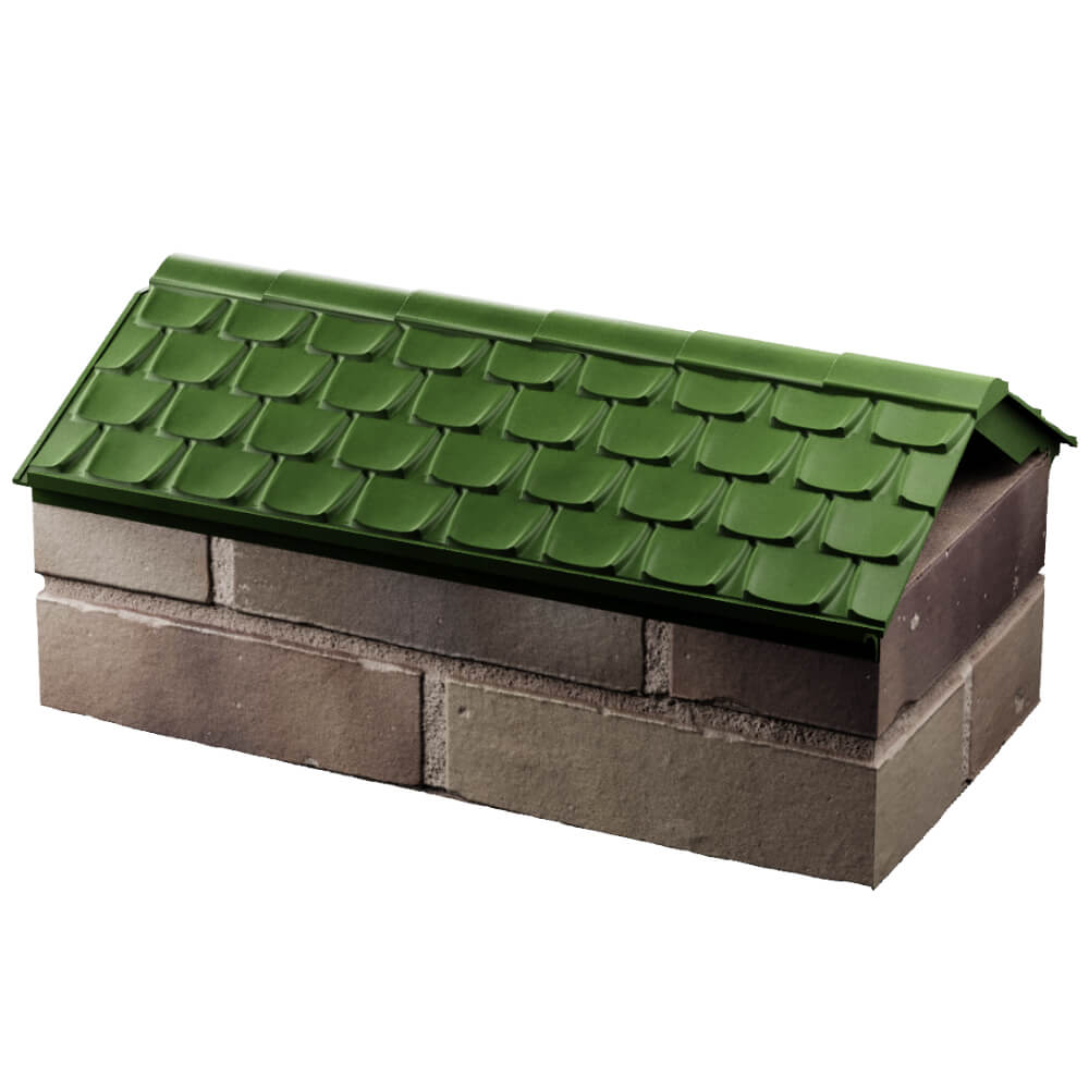 Парапет Zking Эльбрус Зеленый с посадкой на 1 кирпич (255мм) в Троицке фото