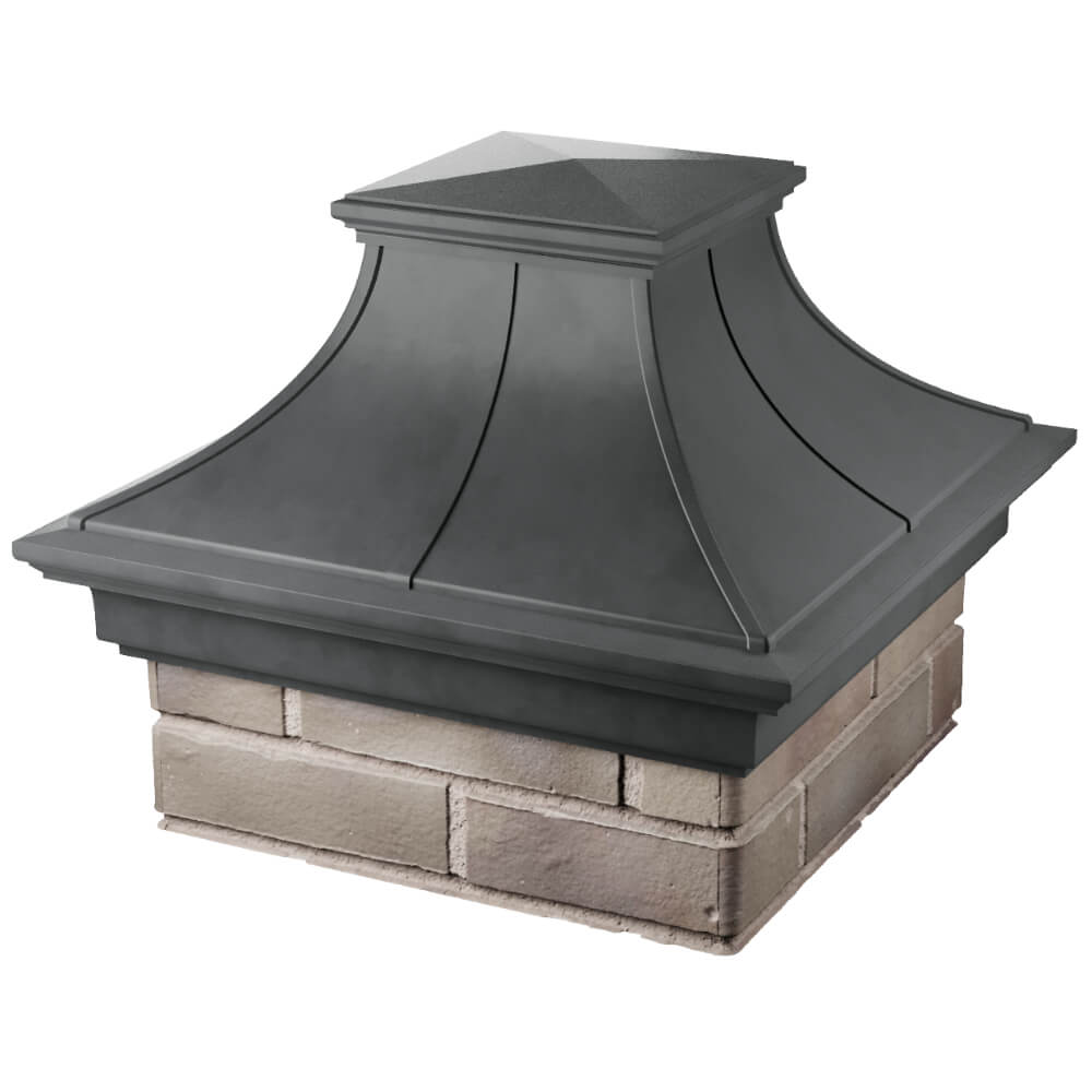 Колпак Zking Монблан Премиум Серый на столб 1.5х1.5 кирпича (385х385мм) в Троицке фото
