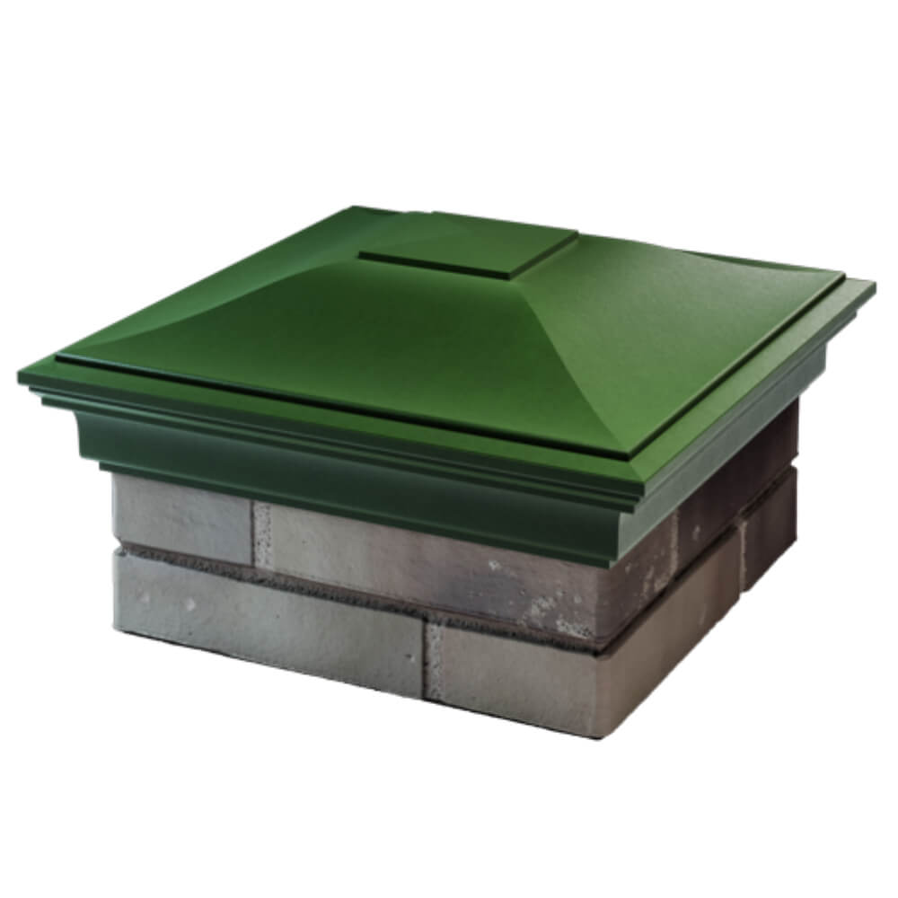 Колпак Zking Монблан Зеленый на столб 1.5х1.5 кирпича (385х385мм)