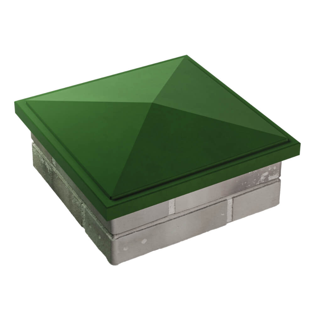 Колпак Zking БонаМоно Зеленый на столб 1.5х1.5 кирпича (385х385, 400х400мм) в Троицке фото