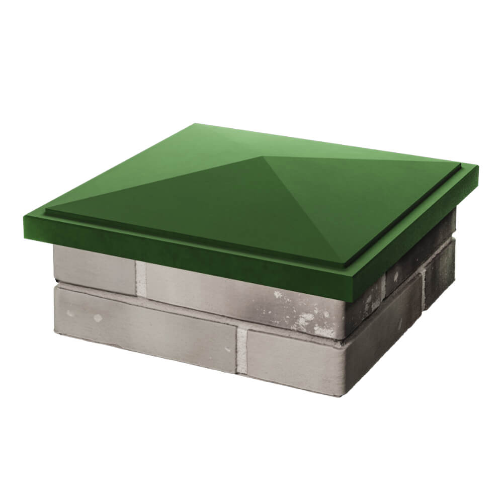 Колпак Zking БонаМоно Зеленый на столб 1.5х1.5 кирпича (385х385, 400х400мм) в Троицке фото