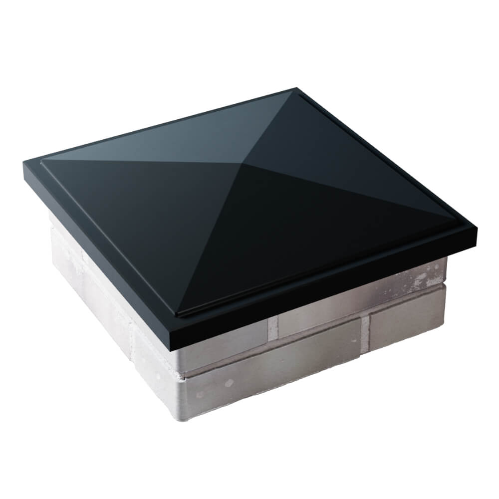 Колпак Zking БонаМоно Черный на столб 1.5х1.5 кирпича (385х385, 400х400мм) в Троицке фото