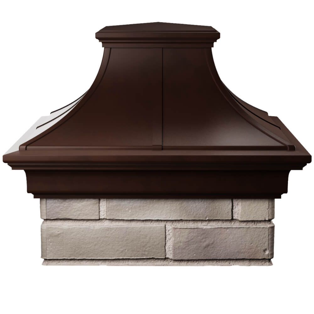 Колпак Zking Монблан Премиум Коричневый на столб 1.5х1.5 кирпича (385х385мм) Троицк фото