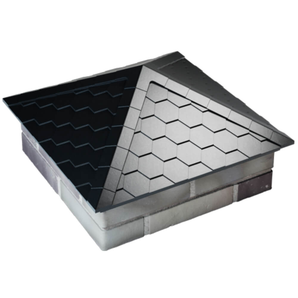 Колпак Zking Эверест Черный на столб 2х2 кирпича (535х535мм) Троицк фото